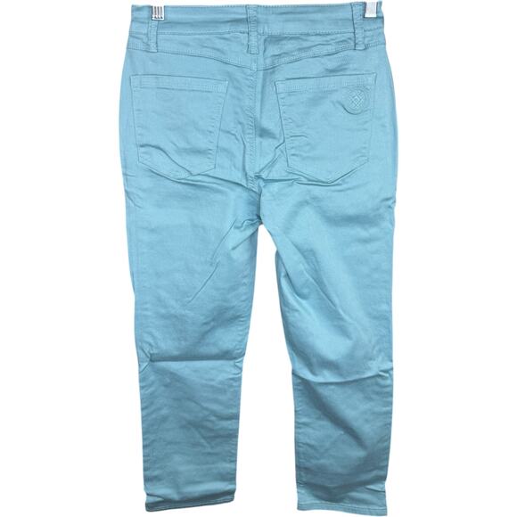 Laurie Felt Wave Crop Straight Jeans Dusty Blue Sz 6 NWT Cotton Blend Stretch - Picture 5 of 13